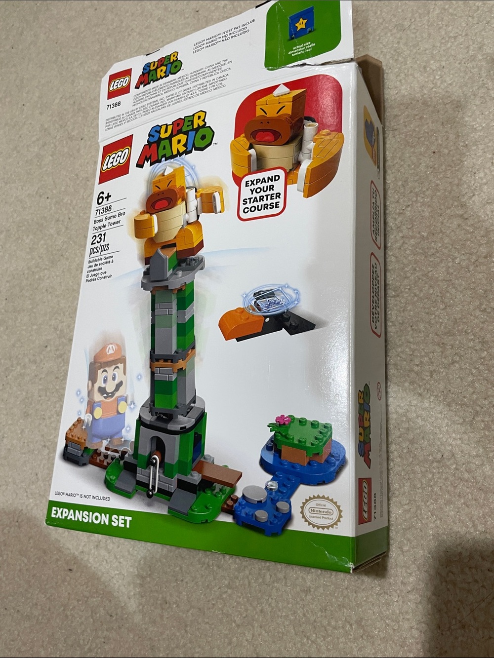Lego Super Mario Thwomp Tower Expansion Set  Boss Sumo Bro